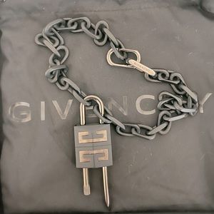 Givenchy Lock Necklace in Enameled Metal